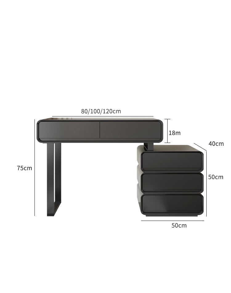 Le Di Vita Modern Dressing Table with Two Drawers and Four Storage Boxes in Stylish Design