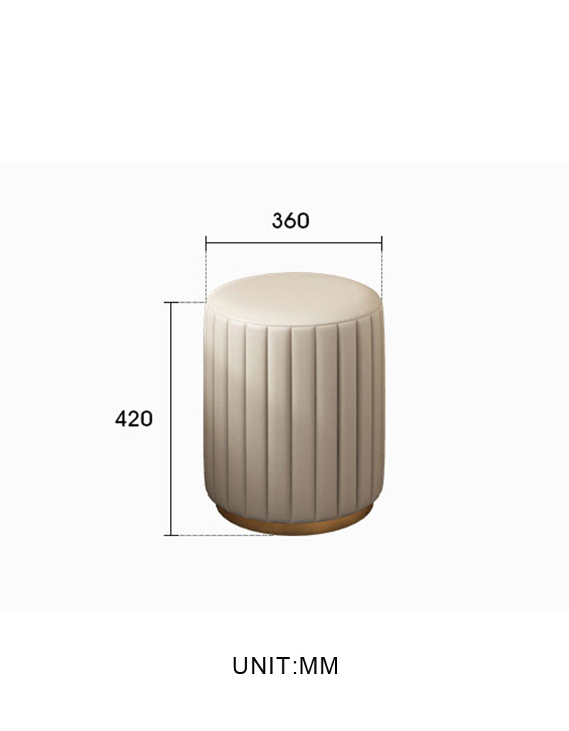 Elegant Le Di Vita Dressing Table stool with ribbed design and gold base, perfect for your vanity setup