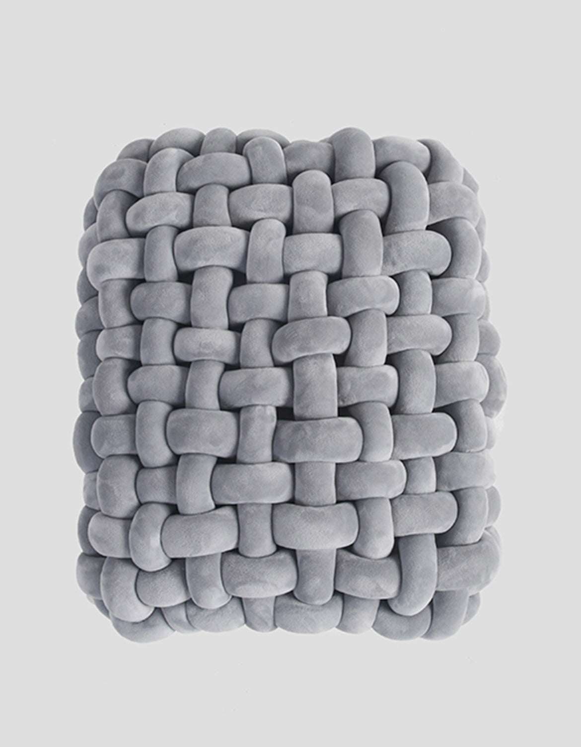 Soft Grey Dressing Table Stool with a Woven Velvet Design for Elegant Home Decor