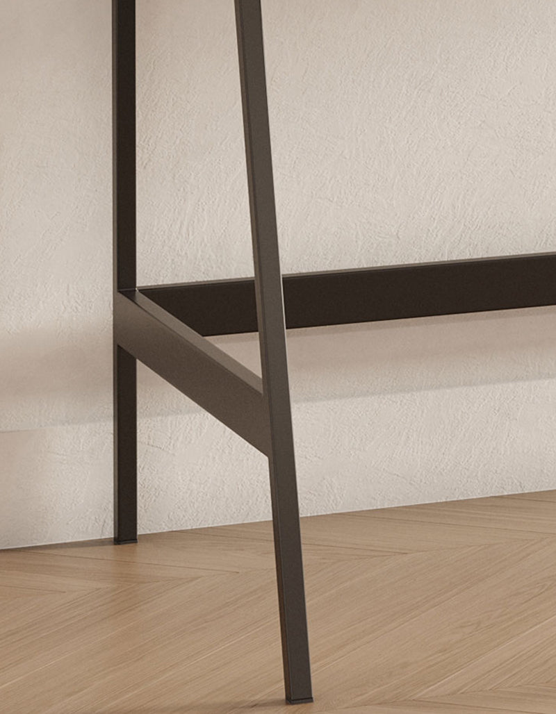 Stylish Le Di Vita Dressing Table leg design featuring a sleek black finish on a wooden floor