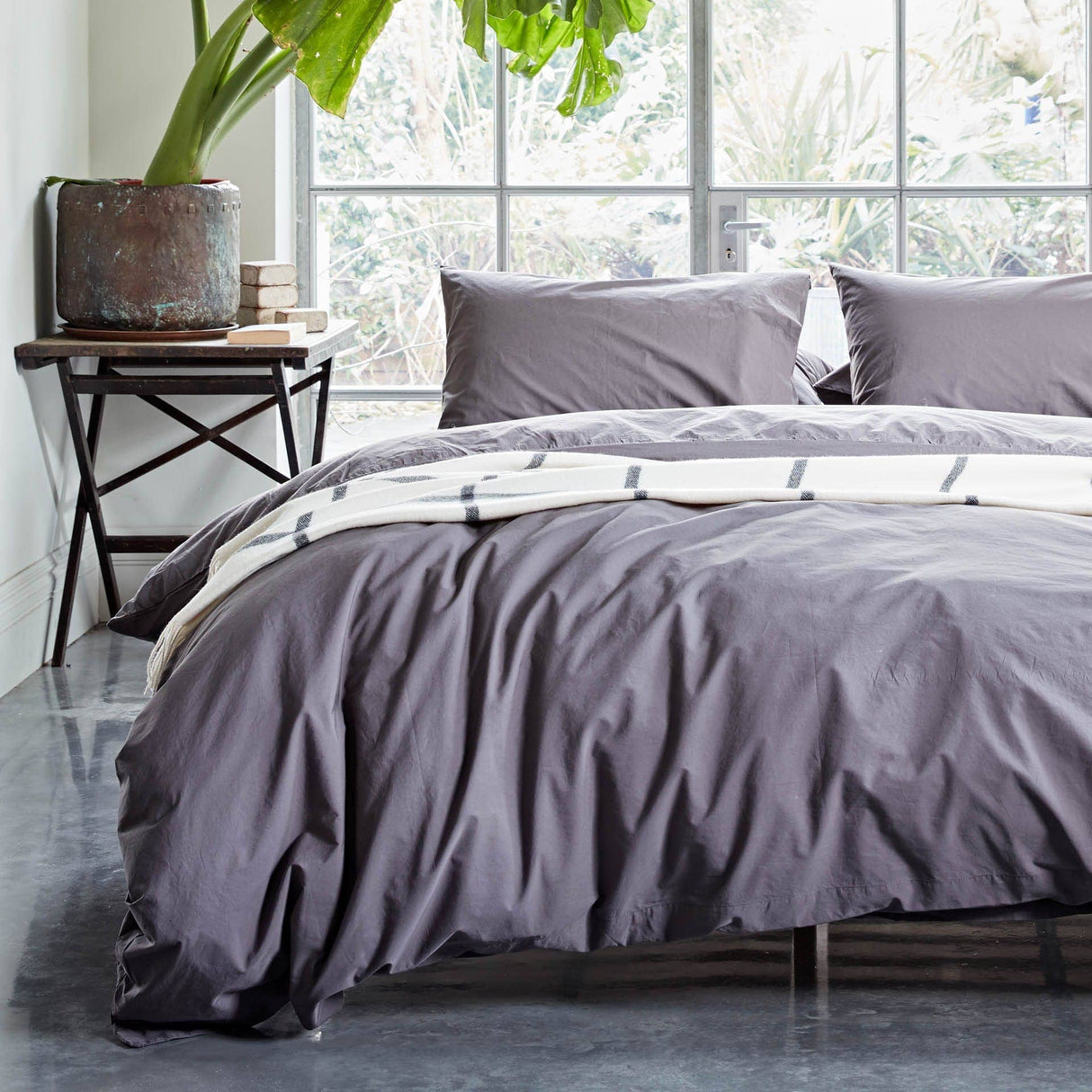 Cotton Collective Soft Blue Duvet Cover - Free UK Delivery Cotton Collective