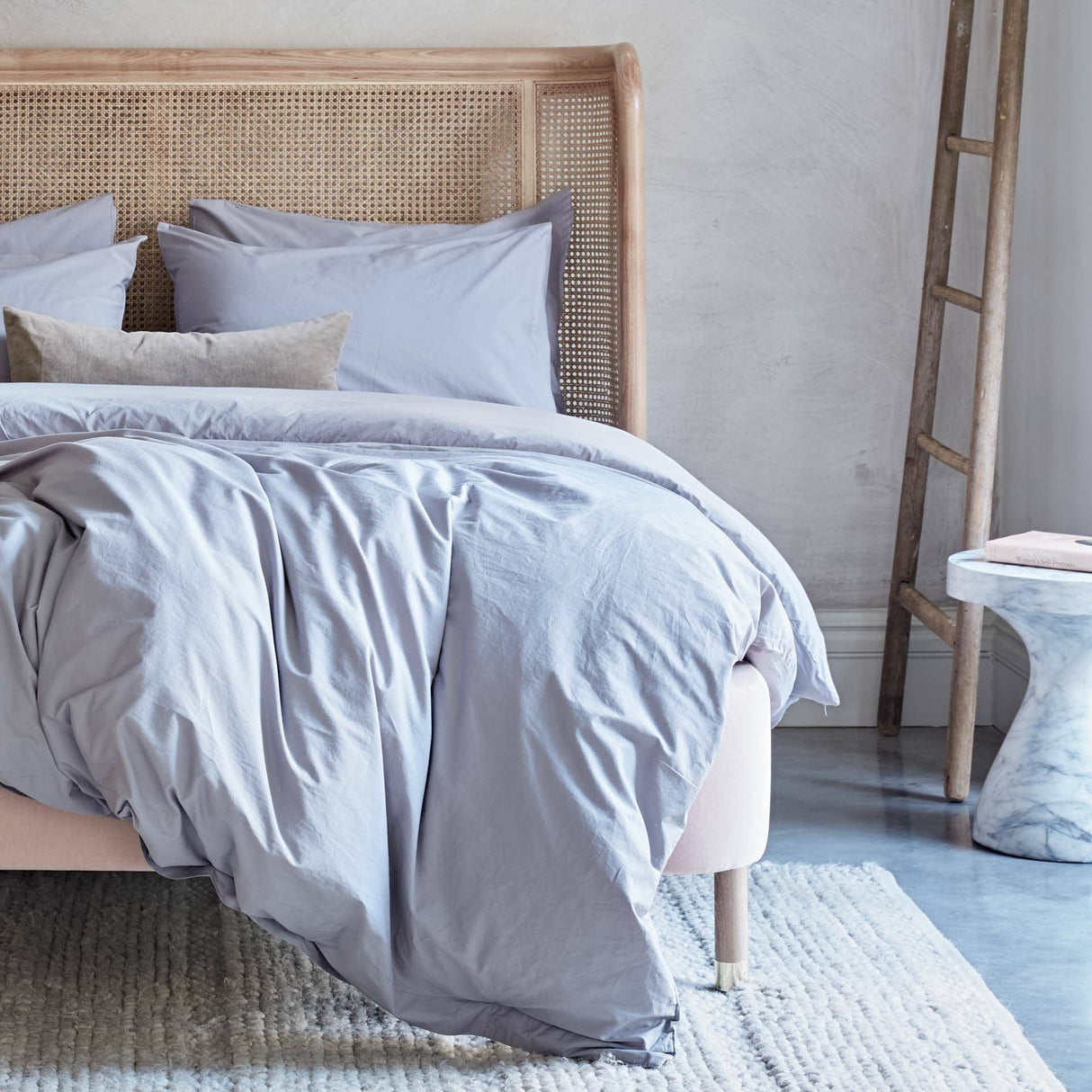 Cotton Collective Soft Blue Duvet Cover - Free UK Delivery Cotton Collective