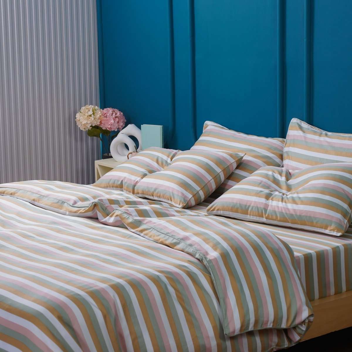 Ella Cotton - Serene Stripe Duvet Cover SHEET STORY