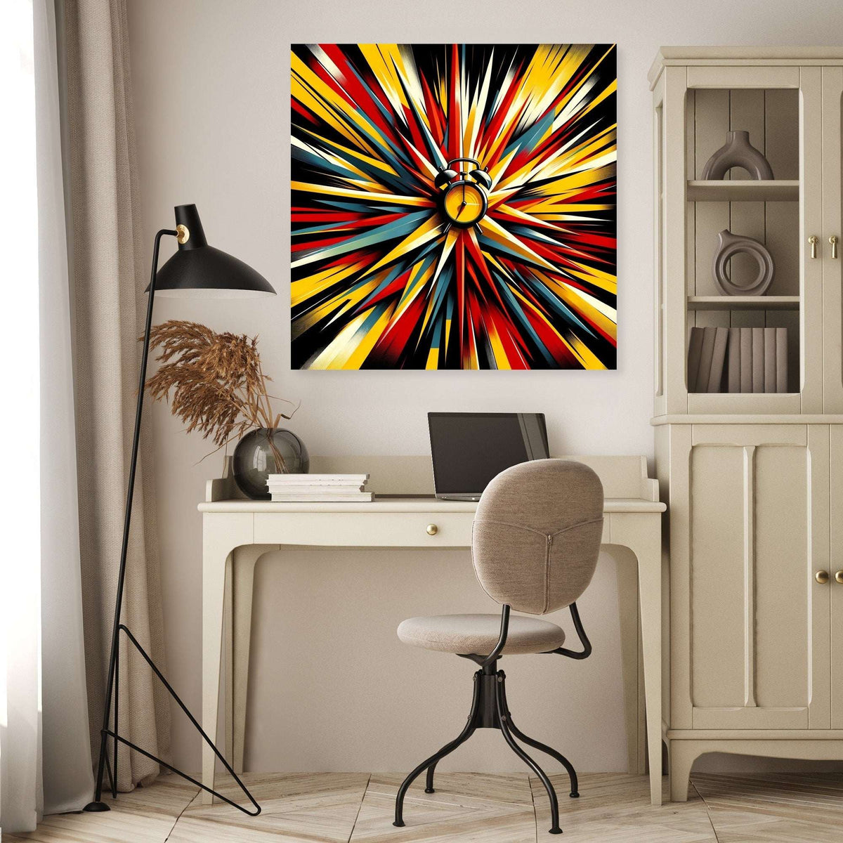 Vibrant Wall Art Canvas with Abstract Explosion of Colour for Modern Interior Decor