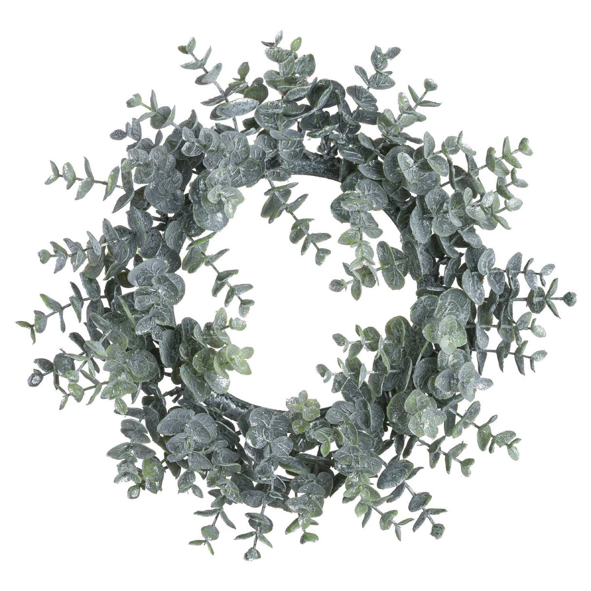 Large Frosted Eucalyptus Candle Wreath PLASTIC Shades 4 Seasons