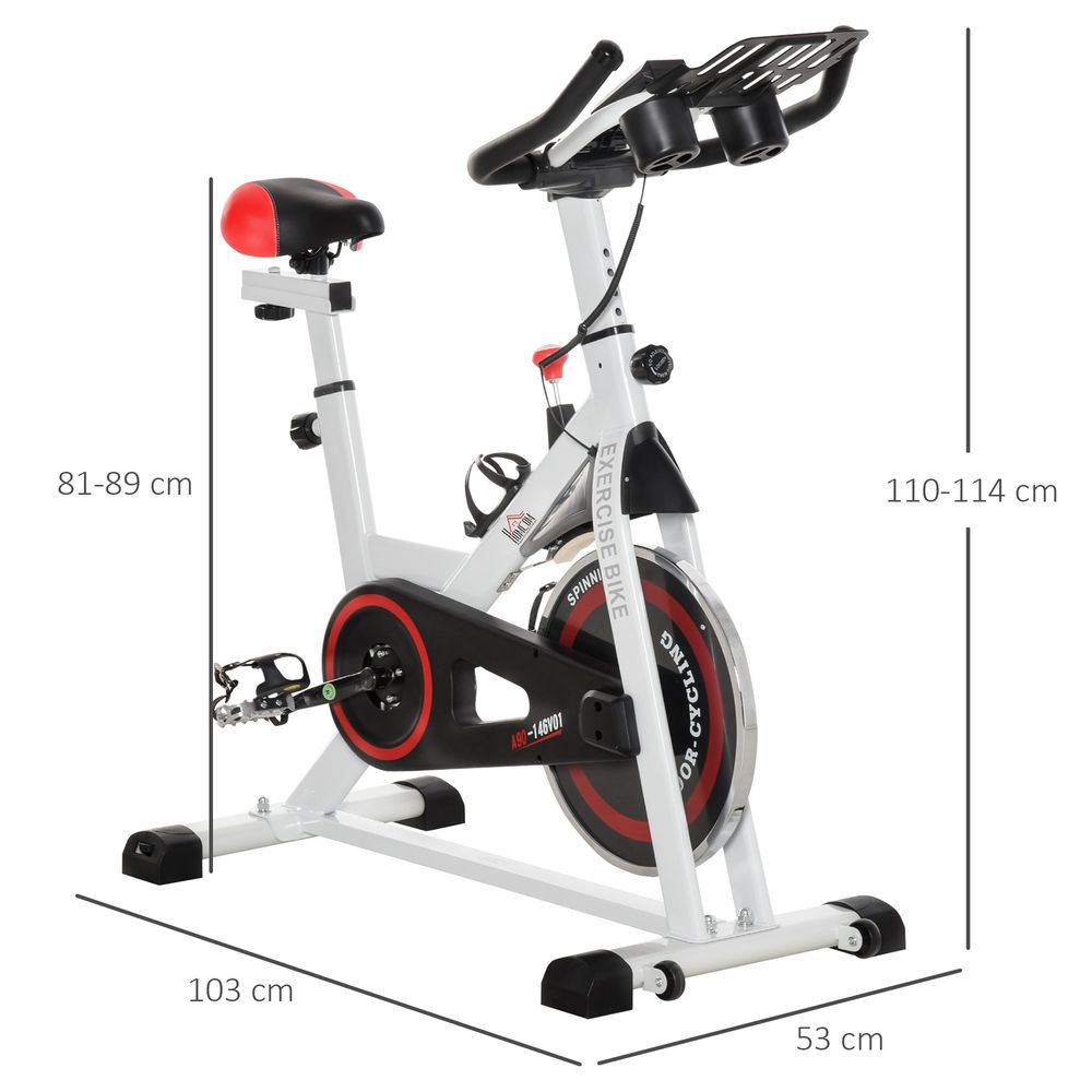 Adjustable Indoor Exercise Bike with Water Bottle Unbranded