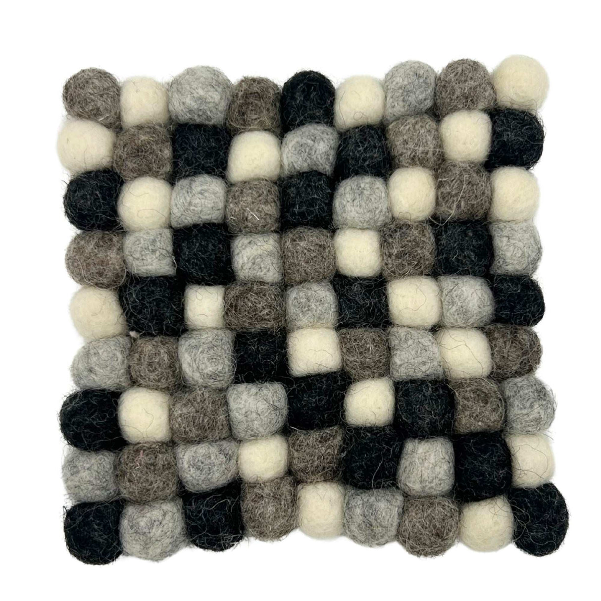 Shades 4 Seasons Felt Ball Square Coasters Set Shades 4 Seasons