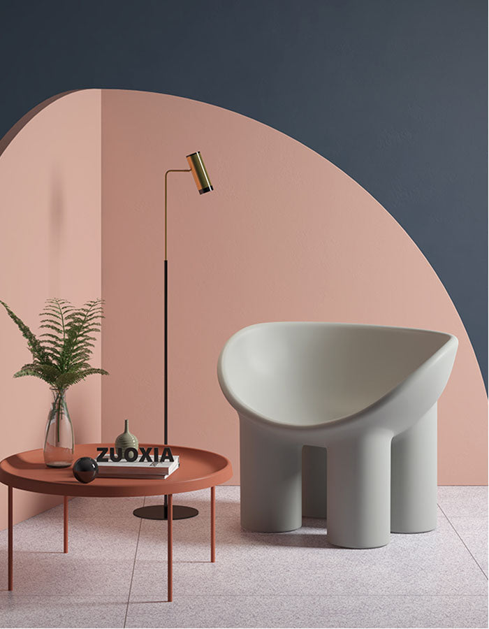 Le Di Vita Fiberglass Armchair in Light Grey with Modern Design for Stylish Interiors