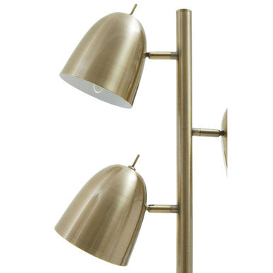 Orsina Floor Lamp with Two Adjustable Brass Shades for Stylish Lighting