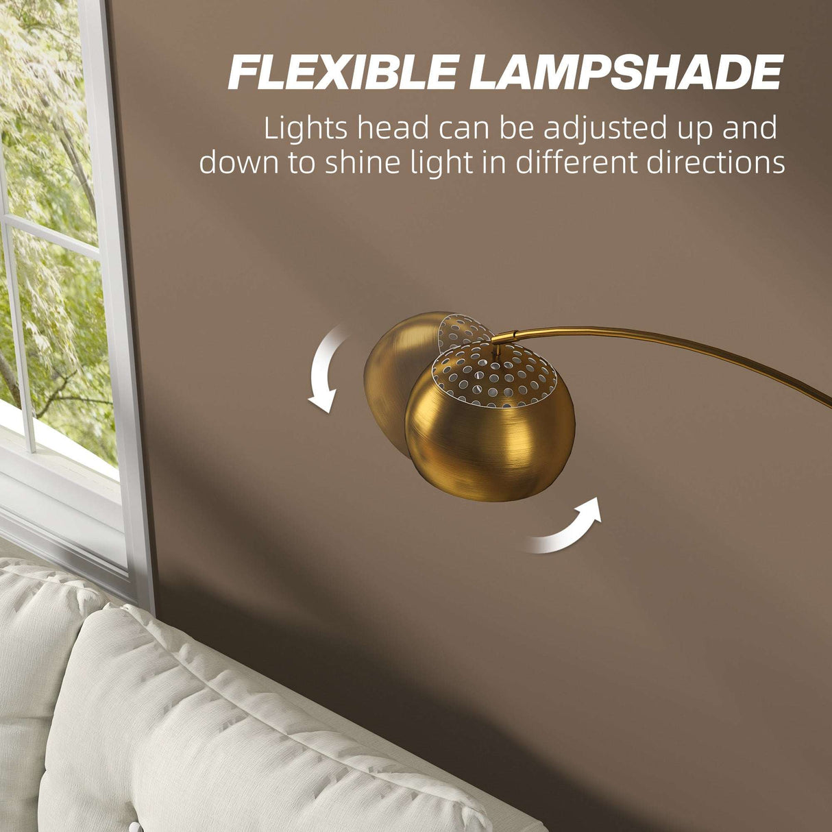 Wise Galleria Floor Lamp with a flexible lampshade for adjustable lighting direction