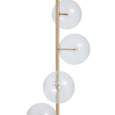 Abira Five Bulb White Marble Base Floor Lamp Orsina