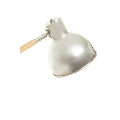 Orsina Floor Lamp with a sleek metallic shade and wooden accent for stylish illumination
