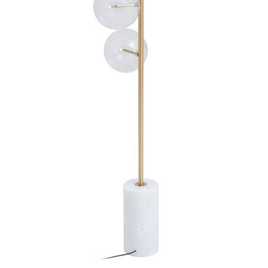 Abira Five Bulb White Marble Base Floor Lamp Orsina