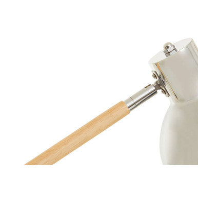 Orsina modern Floor Lamp with a sleek white shade and natural wood accent for elegant home decor