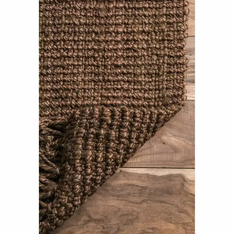 Nisu Home Woven Brown Floor Rug with Textured Design for Cozy Interiors