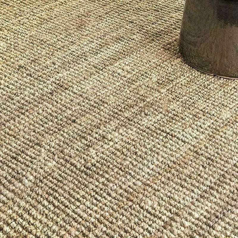 Nisu Home Natural Jute Floor Rug with Textured Weave for Stylish Home Decor