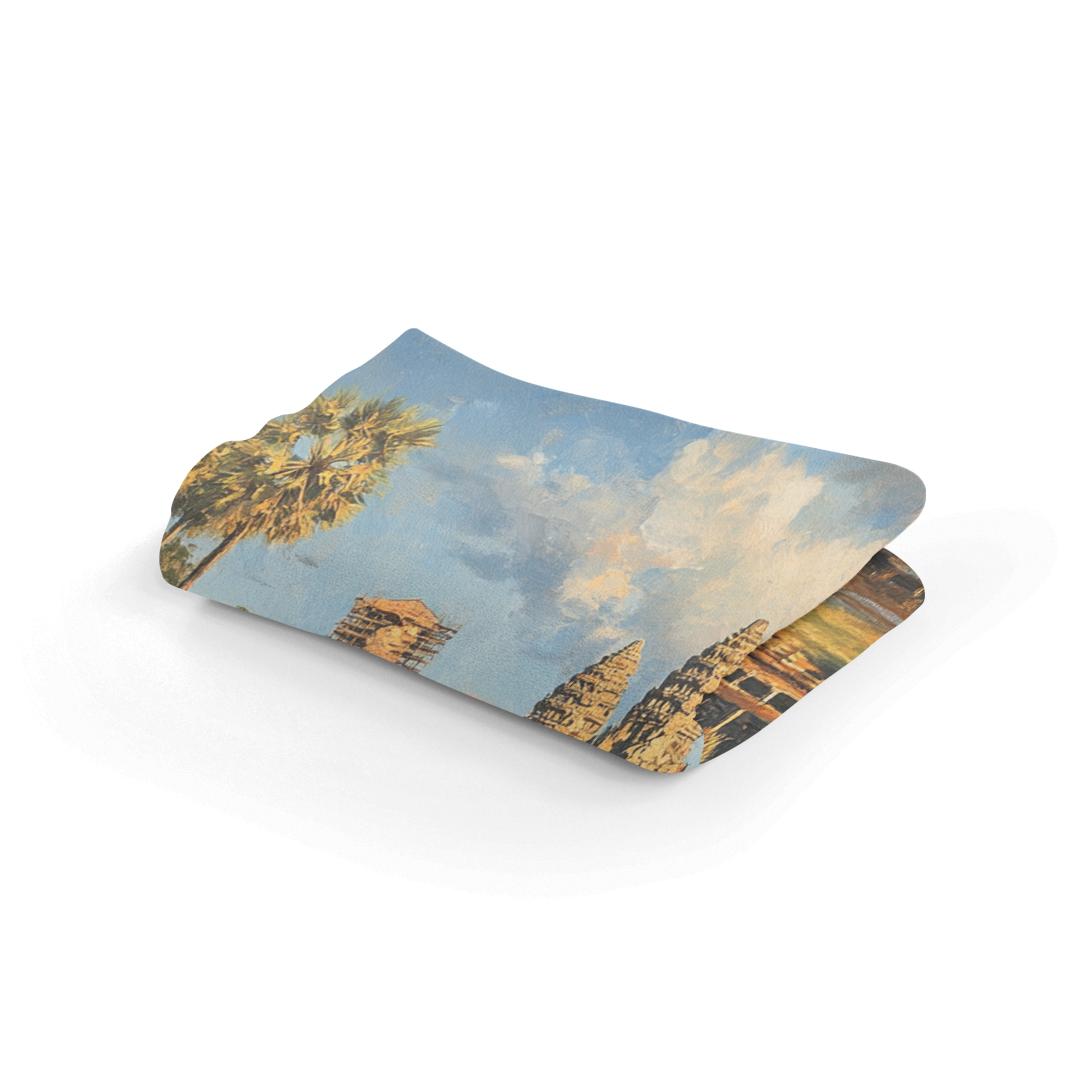 Colourful HOME ART HAVEN Throw Blanket featuring a scenic landscape design