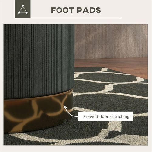 Round Ottoman, Upholstered Foot Stool N/A