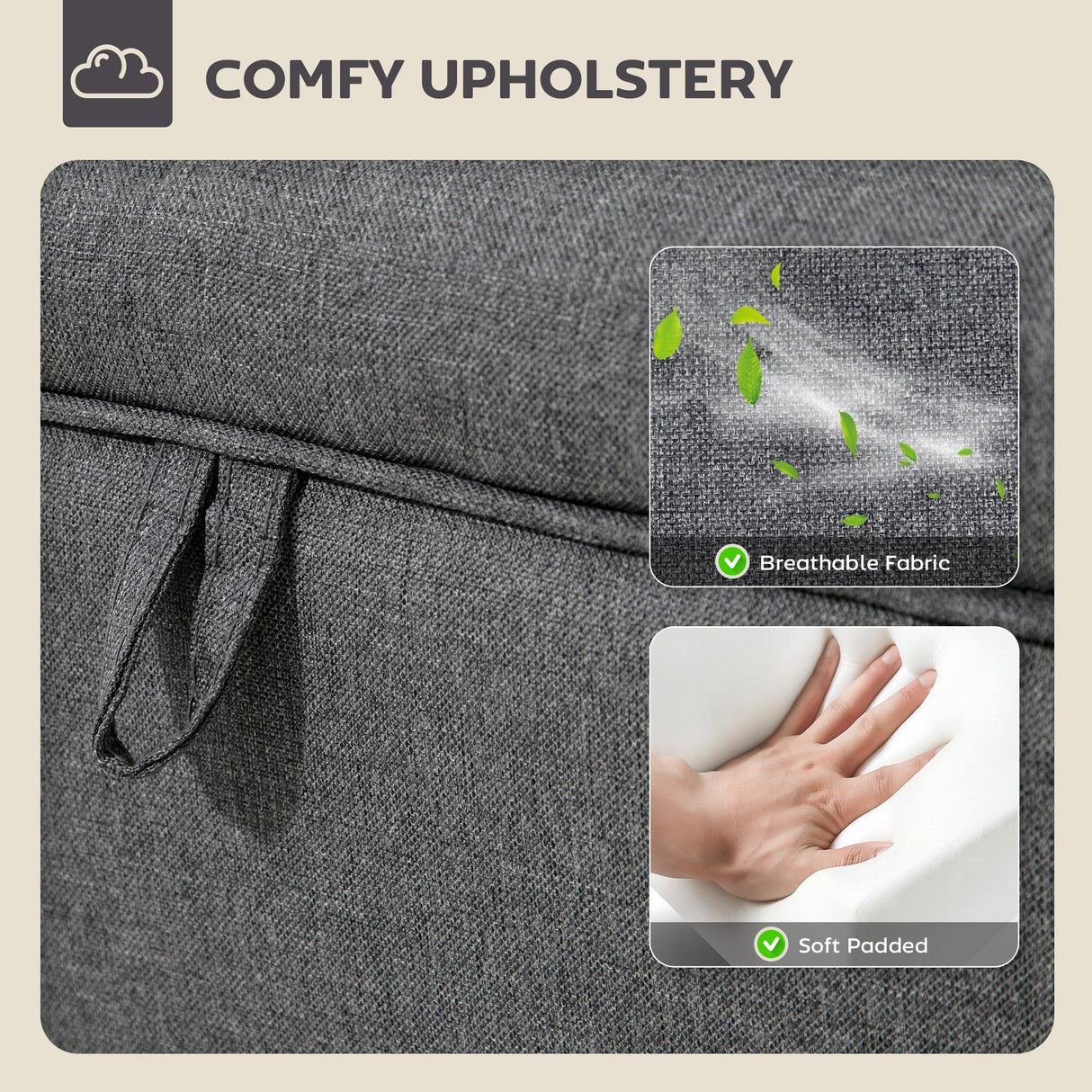 Wise Galleria Footstool with comfy breathable fabric and soft padded design for ultimate relaxation