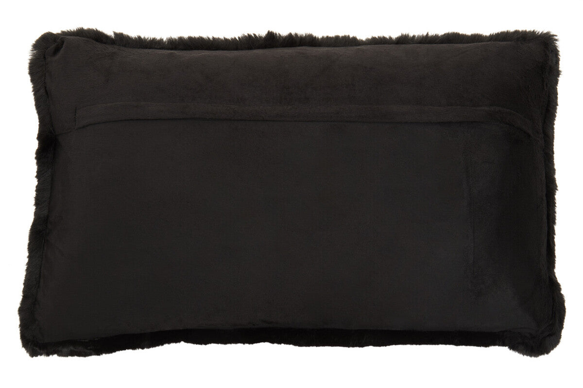 Orsina Black Fur Cushion with Soft Texture for Comfortable Home Decor