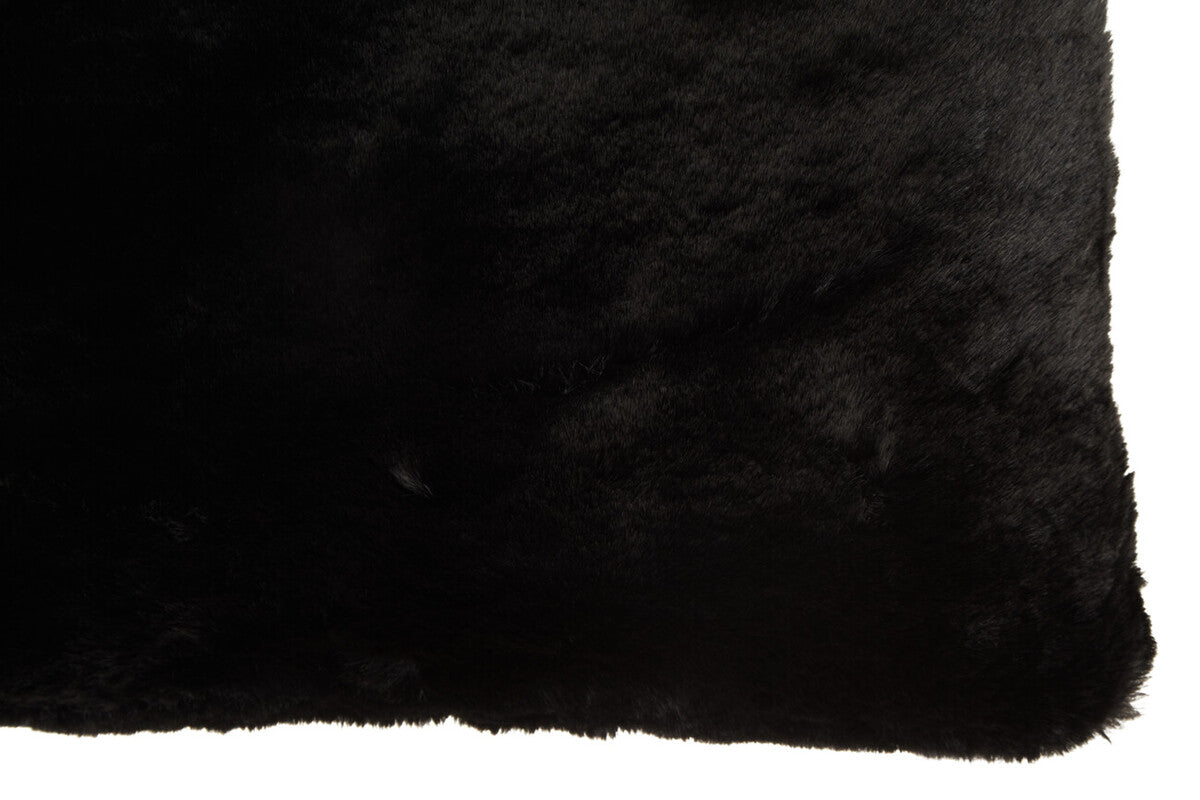 Soft black Fur Cushion by Orsina for luxurious home decor and comfort
