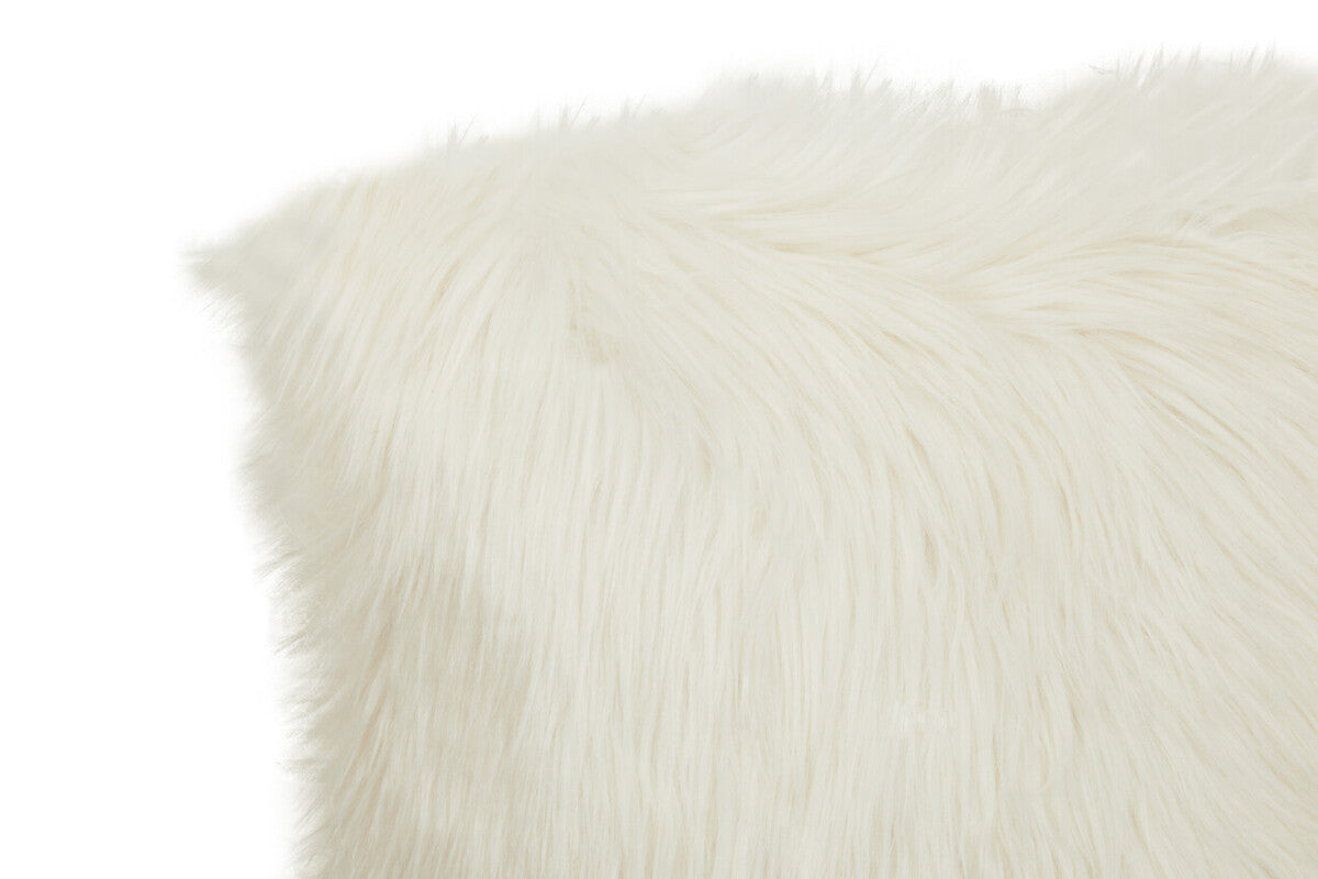 Orsina Luxury Fur Cushion in Soft White for Stylish Home Decor