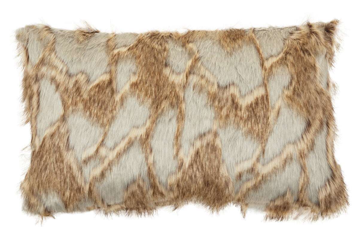 Orsina Fur Cushion with a textured pattern in soft neutral tones for stylish home decor