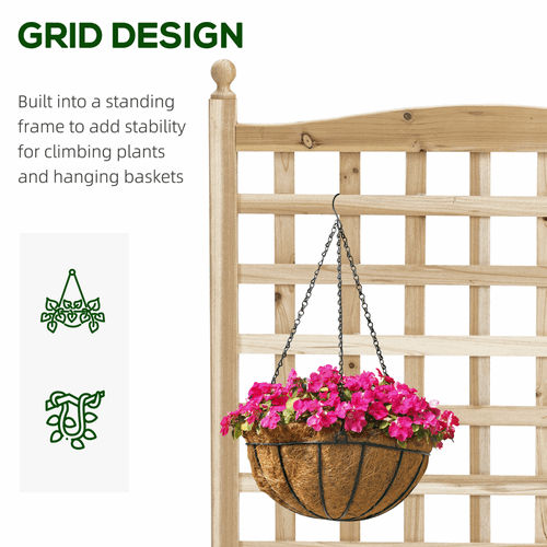 Outsunny Raised Garden Bed with Trellis Garden Planters Outsunny