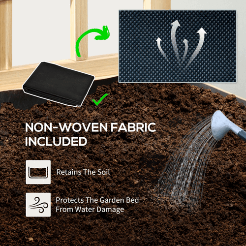 Outsunny Wooden Garden Planters with Trellis for Vine Climbing Plants, Natural Outsunny