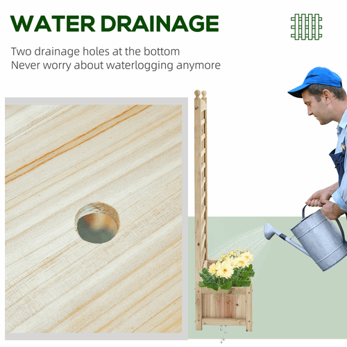 Outsunny Raised Garden Bed with Trellis Garden Planters Outsunny