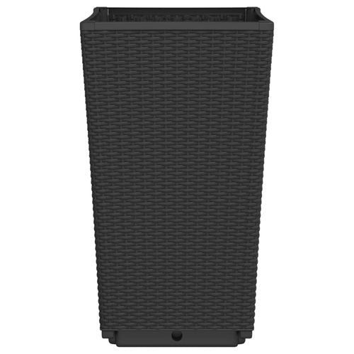 vidaXL Tall Rattan Effect Garden Planters - Weatherproof vidaXL
