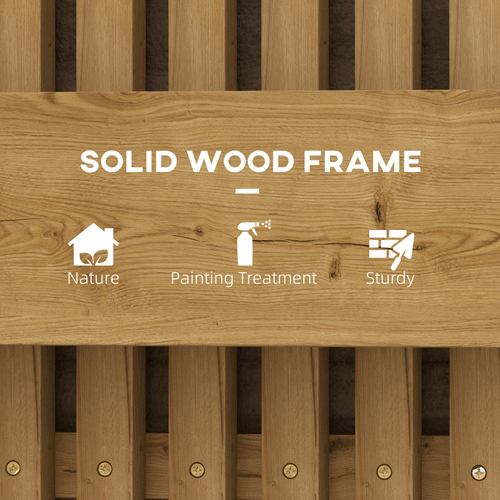 Outsunny Wooden Garden Planters with Trellis Wall-mounted Raised Garden Bed Outsunny