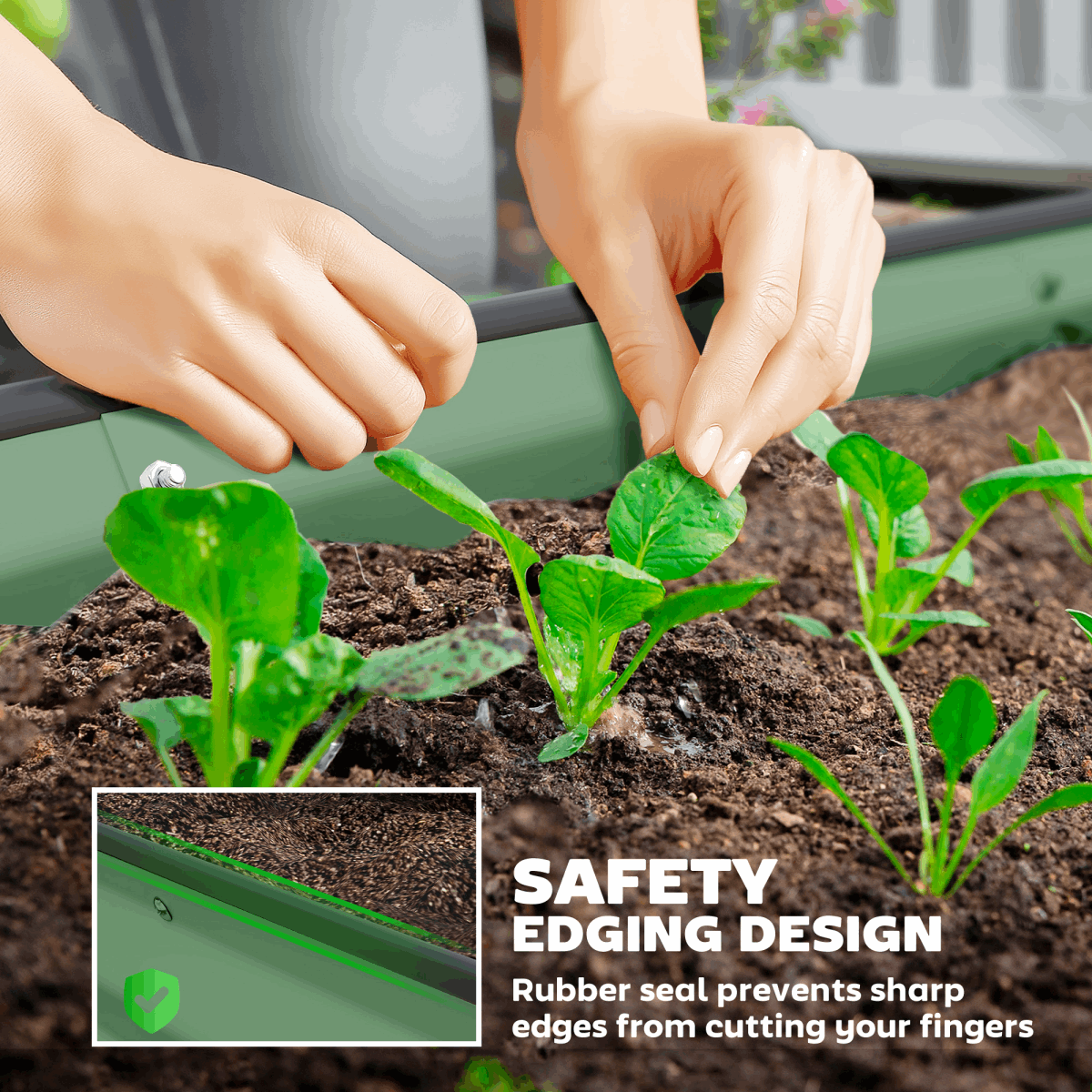 Garden Raised Planters Set - Durable Galvanised Steel for Outdoor Use Outsunny