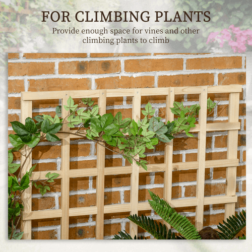 Outsunny 3 Tier Wooden Garden Planters with Trellis for Vine Climbing Plants Outsunny