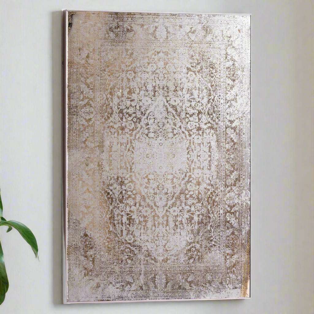 Antique Etched foxed Wall Art Mirror ANTIQUE BRONZE MIRRORED GLASS Shades 4 Seasons