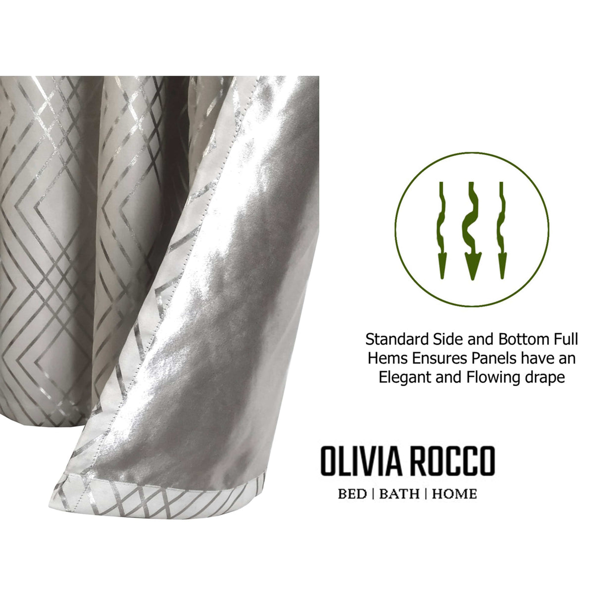 Geometric Natural Sparkle Blackout Curtains