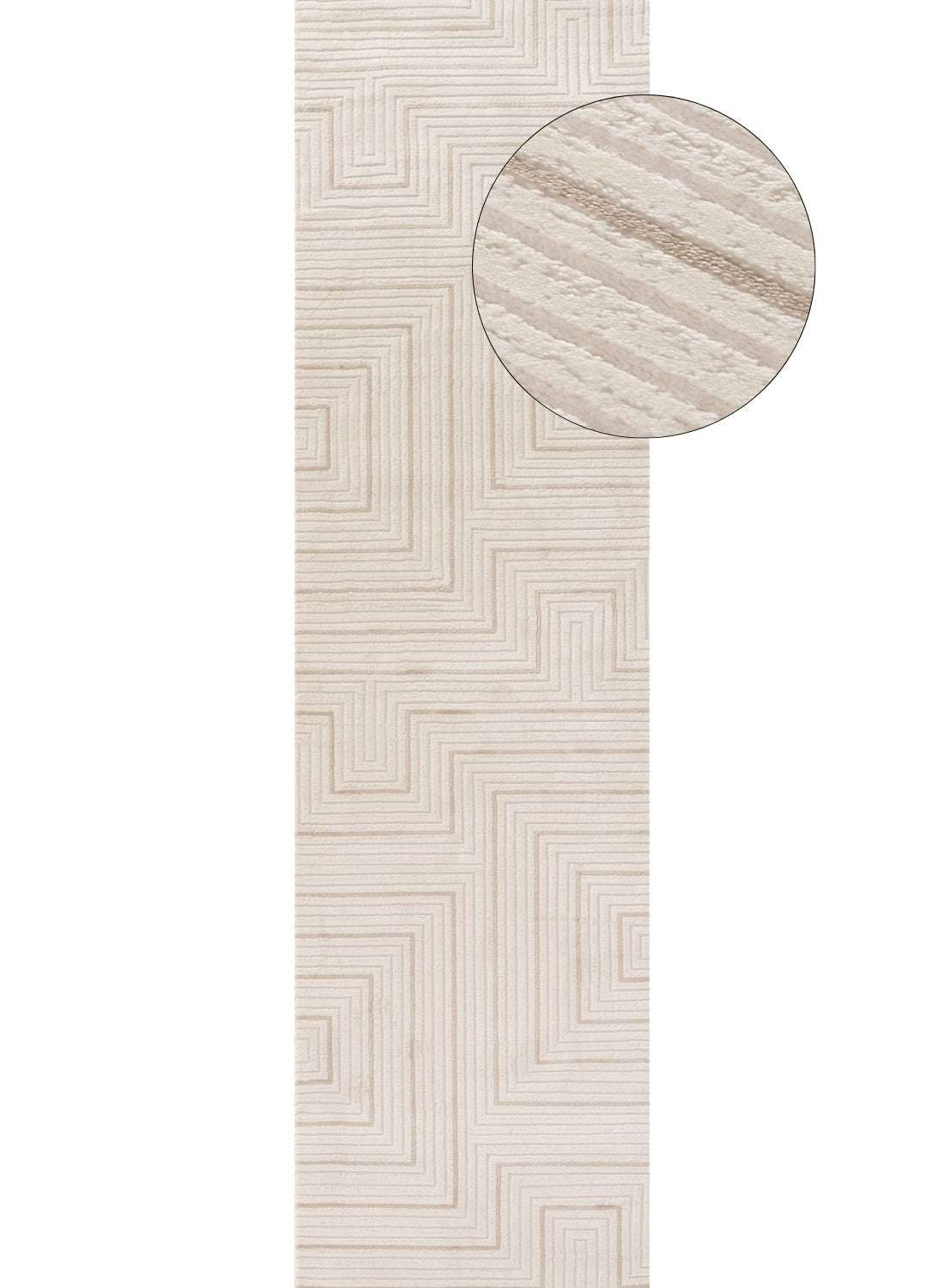 Stylish Geometric Rug in neutral tones with textured patterns for modern interiors