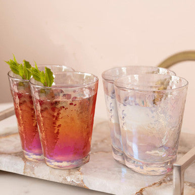 Aurora Set Of 4 Lustre Glass Tumblers Orsina
