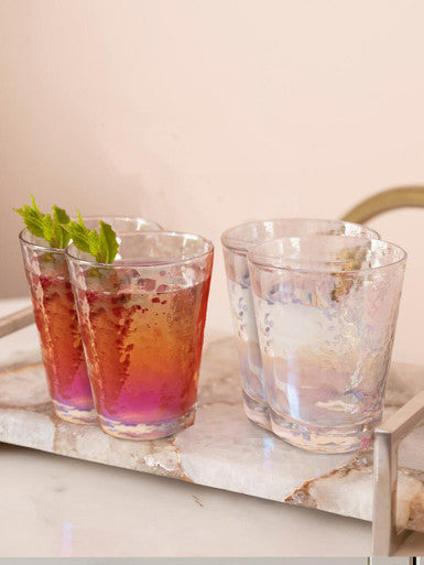 Aurora Set Of 4 Lustre Glass Tumblers Orsina