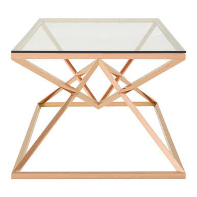 Allure Corseted Rose Gold Coffee Table Orsina