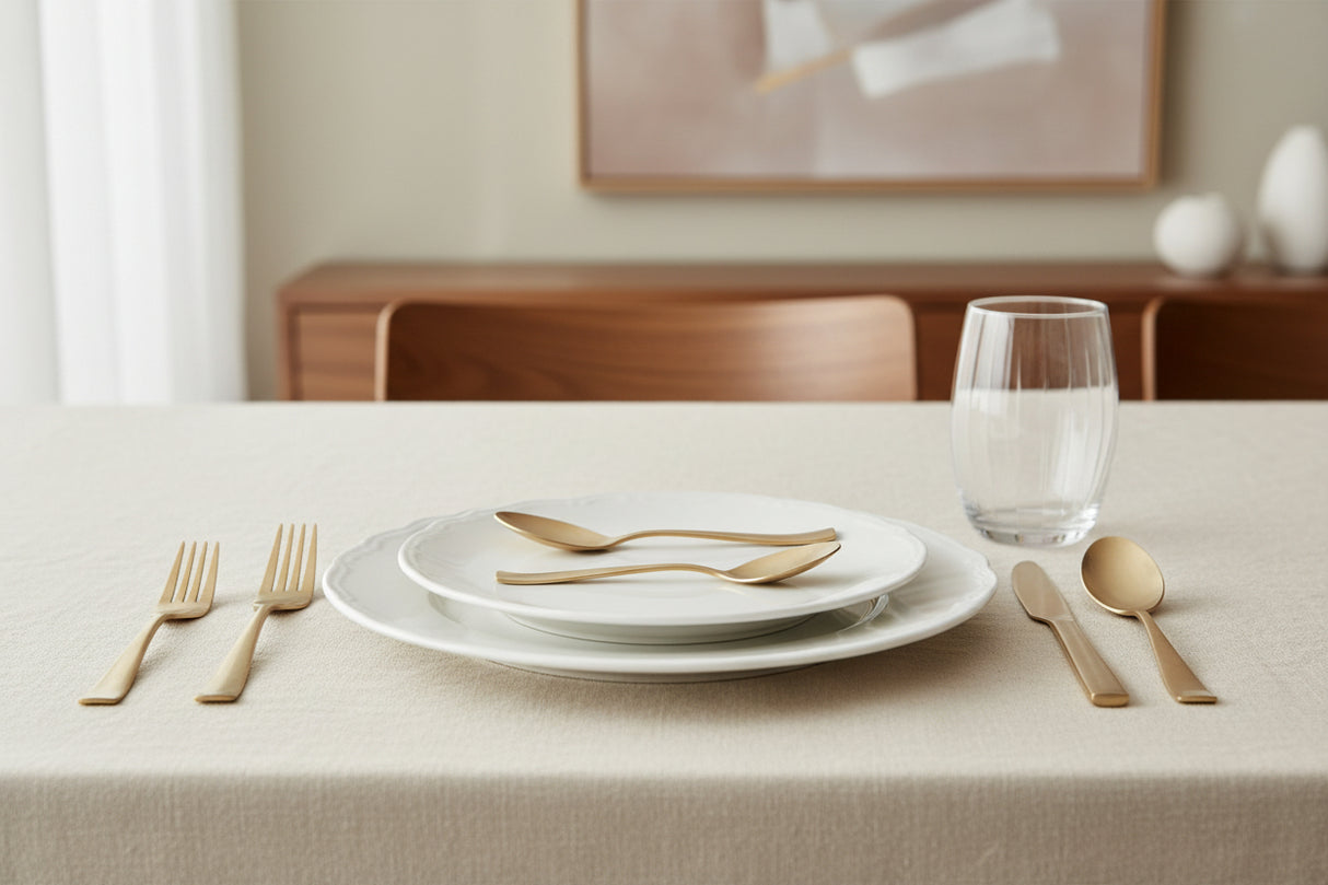 Avie 16 Piece Antique Gold Cutlery Set Orsina