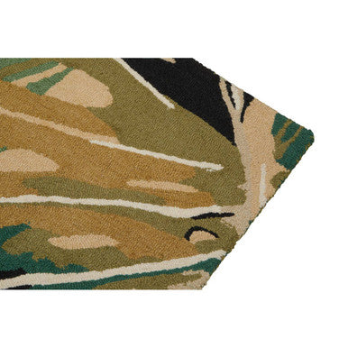 Orsina Green Rug with Abstract Design Featuring Earthy Tones and Textured Surface