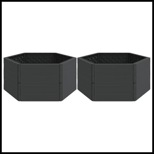 vidaXL Anthracite Garden Planters 2 pcs vidaXL