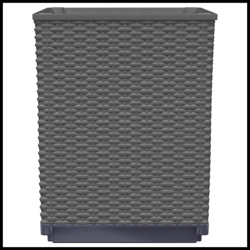 vidaXL Garden Planters 2 pcs Dark Grey 30x30x37 cm Polypropylene vidaXL