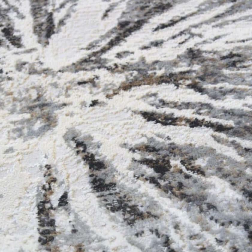 Stylish Grey Rug with a modern abstract design in soft textures for contemporary decor