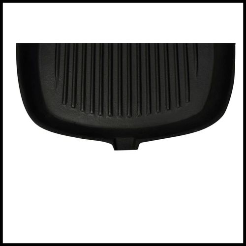 vidaXL Grill Pan with Wooden Handle Cast Iron 20x20 cm vidaXL