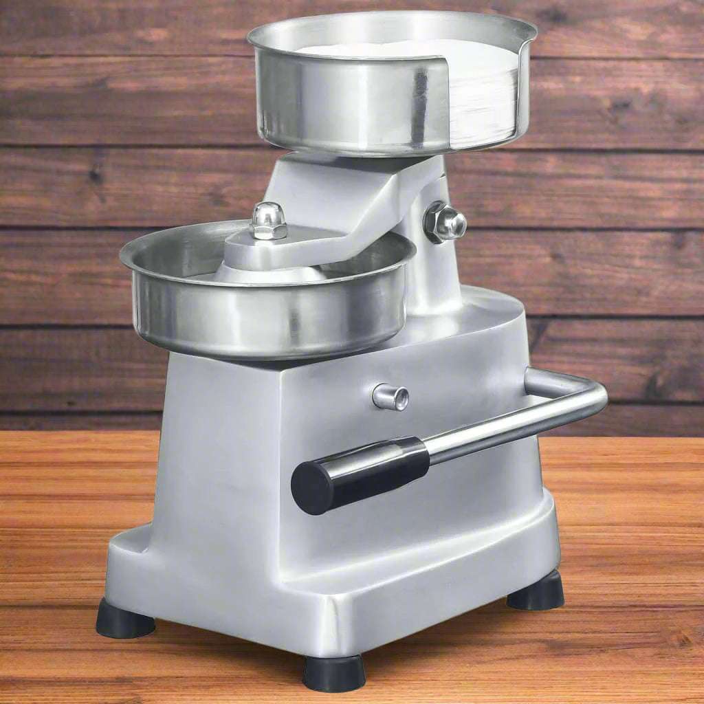 vidaXL Hamburger Press Machine with 500 Patty Papers Aluminium 10 cm vidaXL