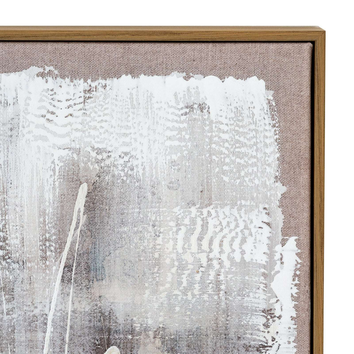 Abstract Hand Painted Canvas Art in Neutral Tones with Textured Brushstrokes