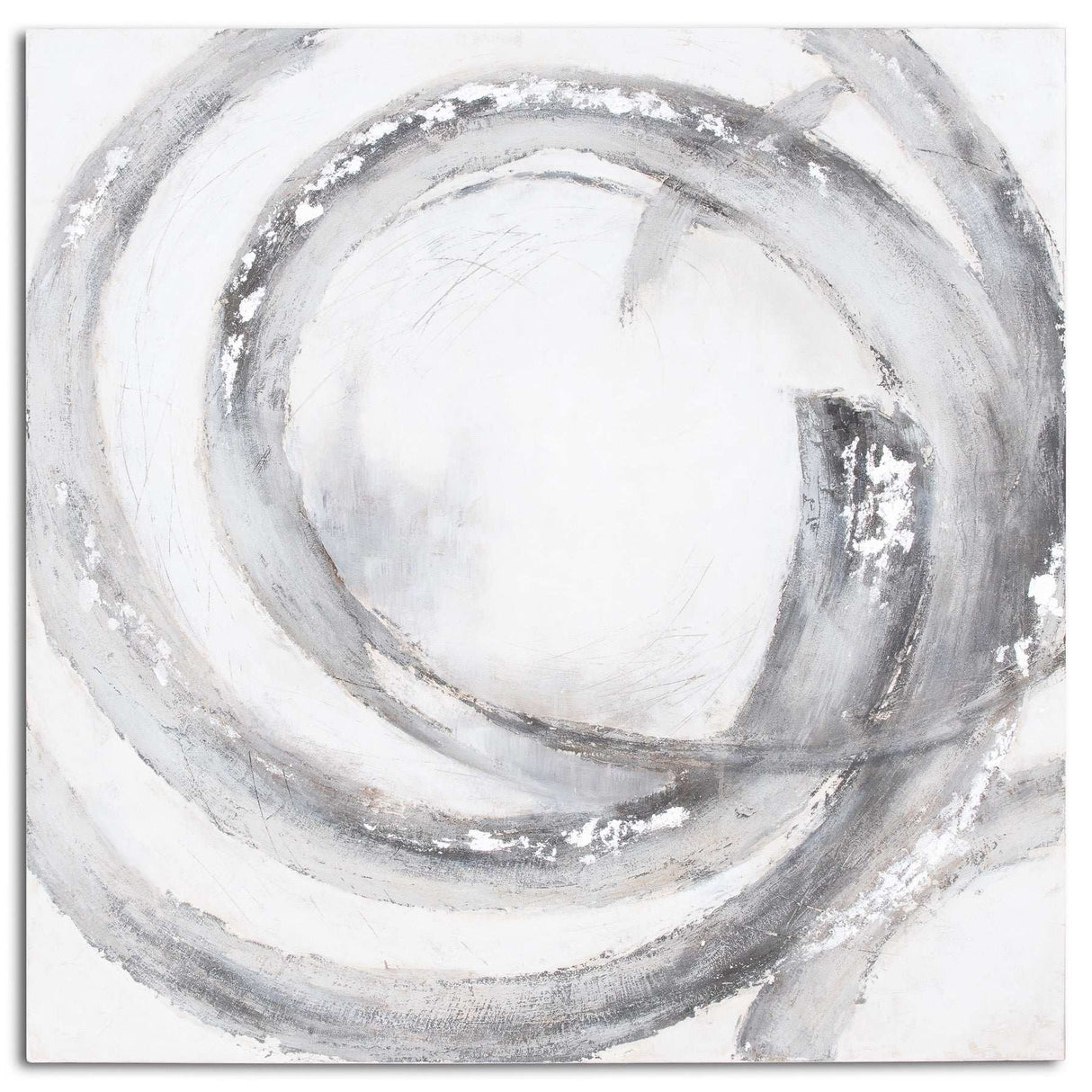 Galaxy Silver And Grey Hand Painted Canvas SILVER WOOD Shades 4 Seasons