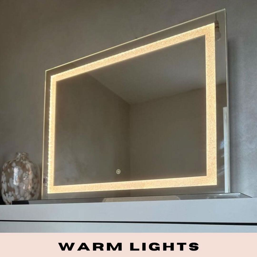 Pro Mirror with warm lights, ideal for makeup application and professional grooming needs